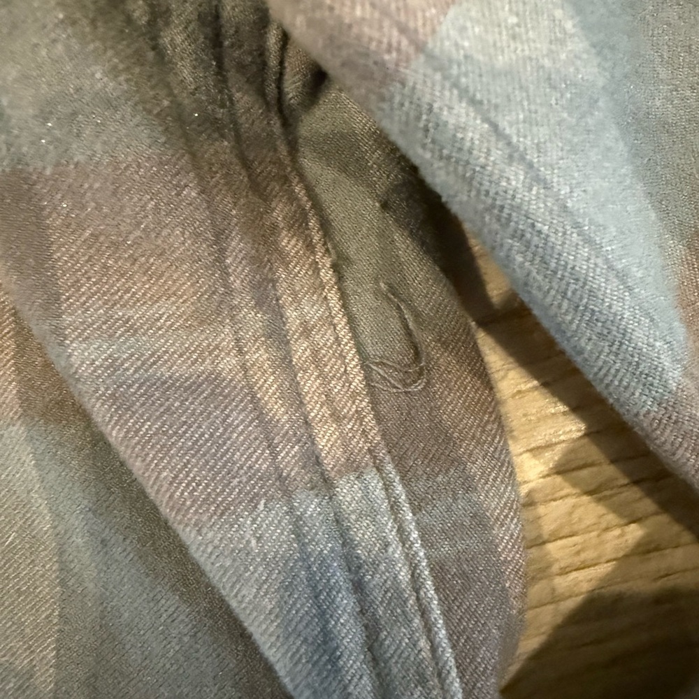 Muted Tone Plaid Button-Up Flannel Shirt - Picture 3 of 4